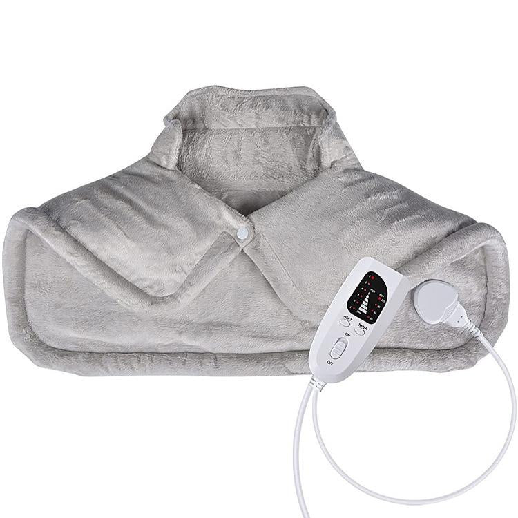 Electric Heated Neck & Back Shawl - Soft Warming Wrap for Pain Relief & Muscle Relaxation