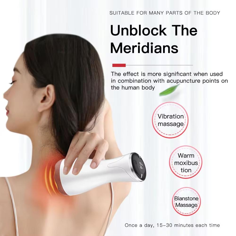 Electric Heated Gua Sha Massager - Full Body Hot Compress Massager For Whole Body