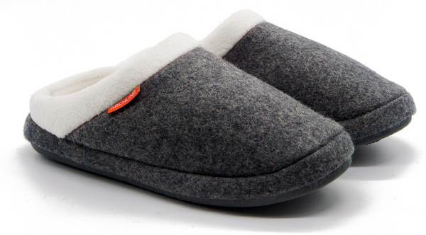 ARCHLINE Orthotic Slippers Slip On Arch Scuffs Orthopedic Moccasins - Grey Marle