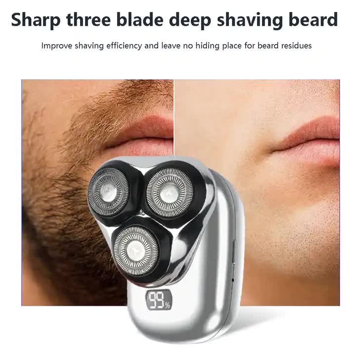 Rechargeable Electric Rotary Shaver