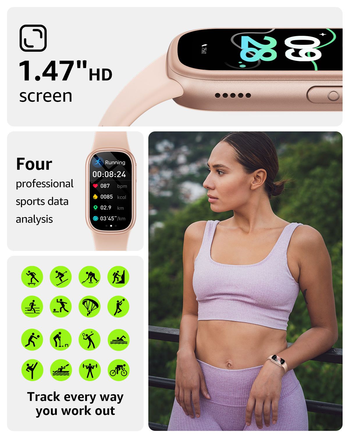 Smart Fitness Tracker with Bluetooth