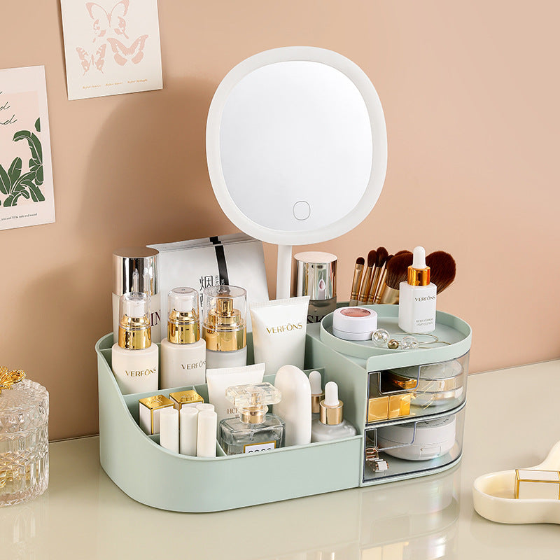 Cosmetics Oragniser for Makeup with LED Mirror