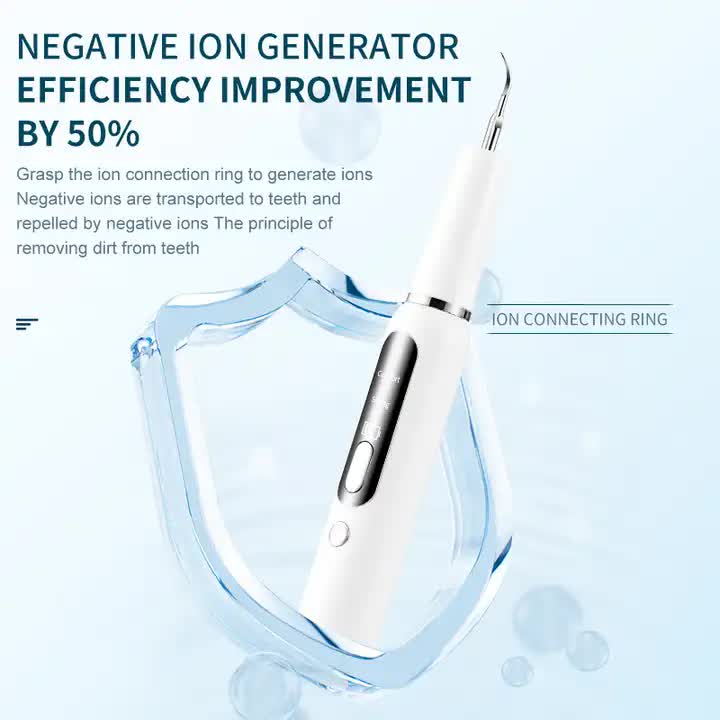 Ultrasonic Dental Cleaner Kit – Electric Plaque & Tartar Remover, Rechargeable Teeth Scaler