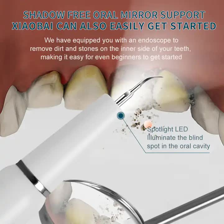 Ultrasonic Dental Cleaner Kit – Electric Plaque & Tartar Remover, Rechargeable Teeth Scaler