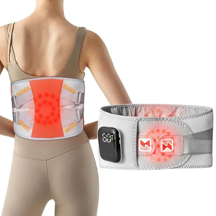 Wireless Heated Waist Massager with Lumbar Support - Smart Back Pain Relief Device