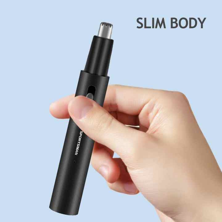 Electric Nose Hair Trimmer with Sideburn Cutter - Portable USB Rechargeable Grooming Kit