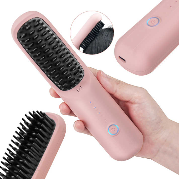 SILK ROLLA Wireless Hair Straightening Brush