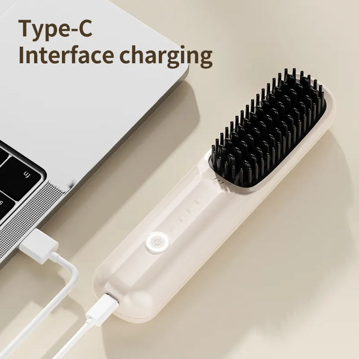 SILK ROLLA Wireless Hair Straightening Brush