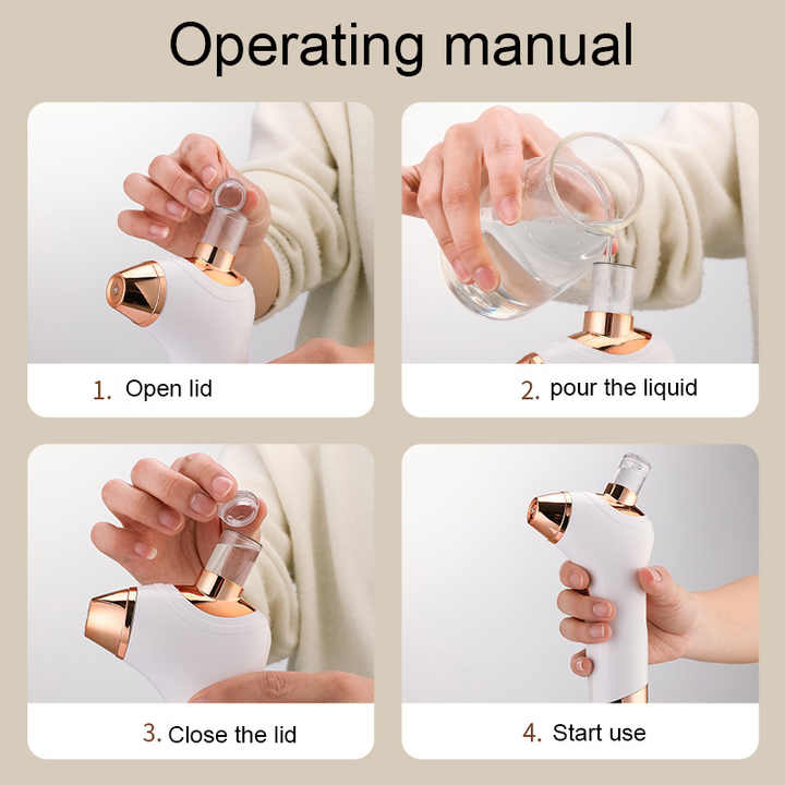 Portable Oxygen Injector for Face Hydration and Skin Rejuvenation