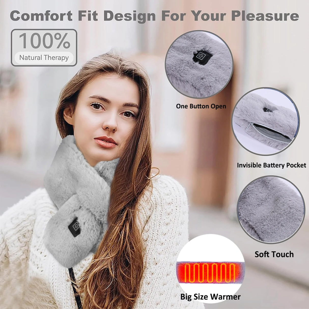 Adjustable Electric Heated Scarf