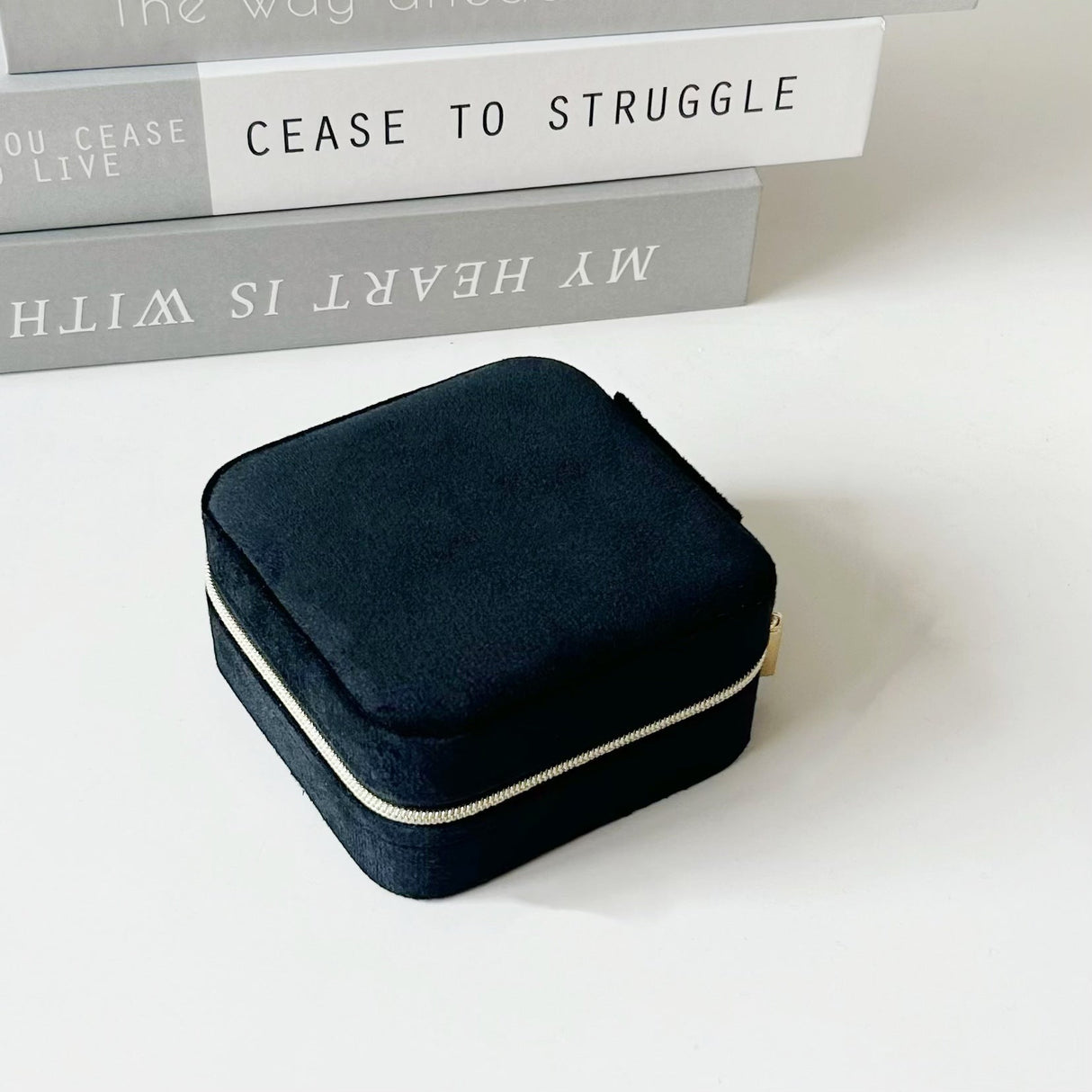 2-Piece Portable Travel Jewellery Box with Mirror