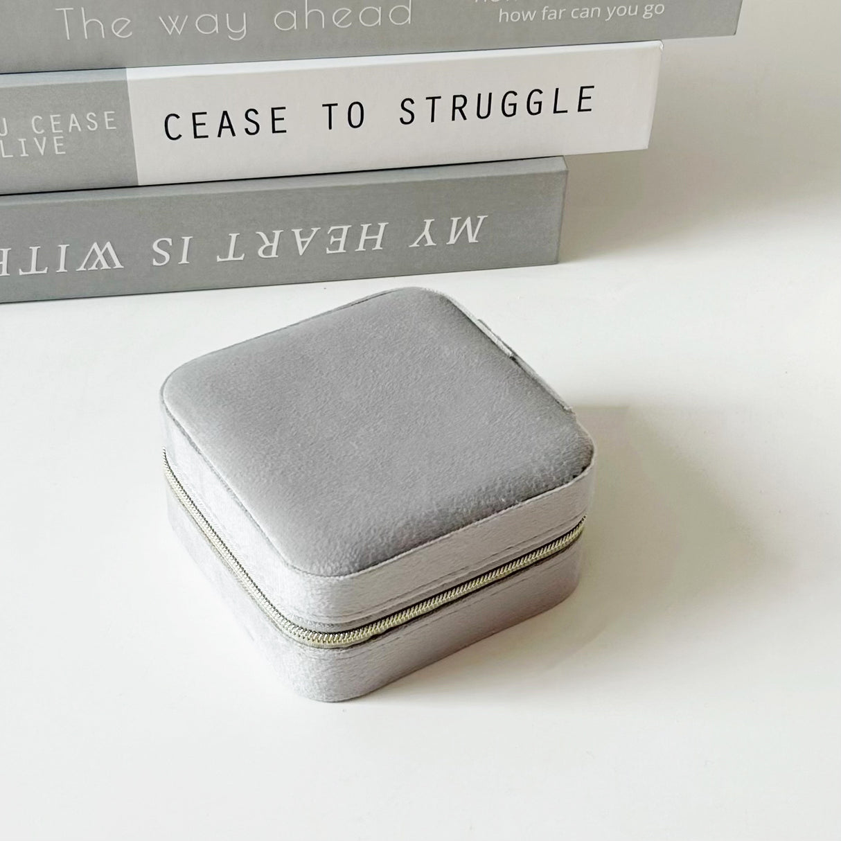 2-Piece Portable Travel Jewellery Box with Mirror