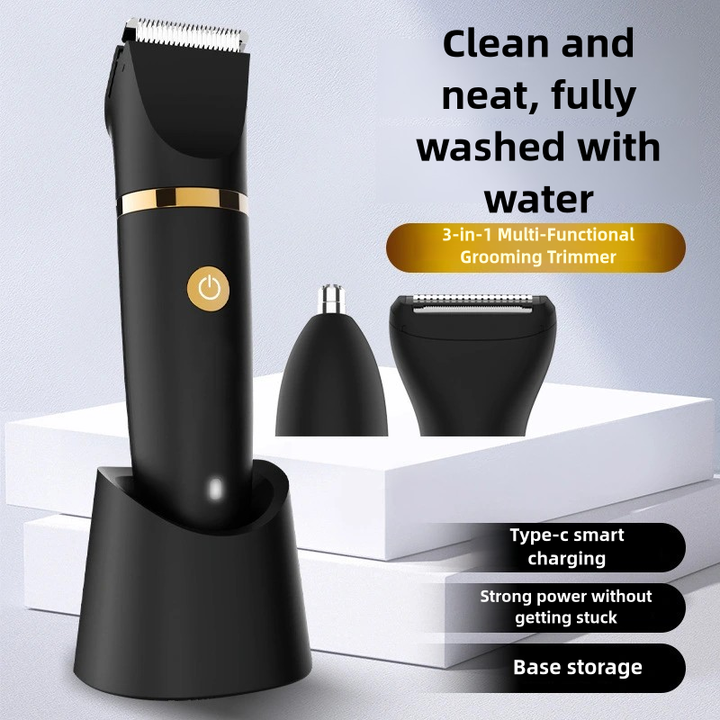 3-in-1 Rechargeable Electric Hair Trimmer Set for Men