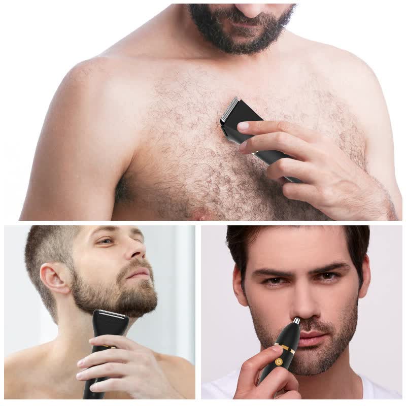 3-in-1 Rechargeable Electric Hair Trimmer Set for Men