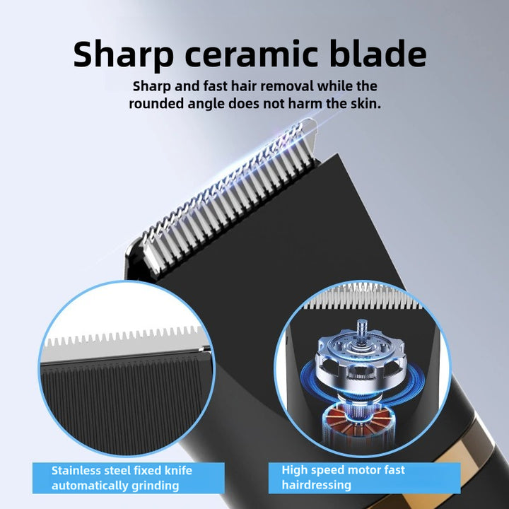 3-in-1 Rechargeable Electric Hair Trimmer Set for Men