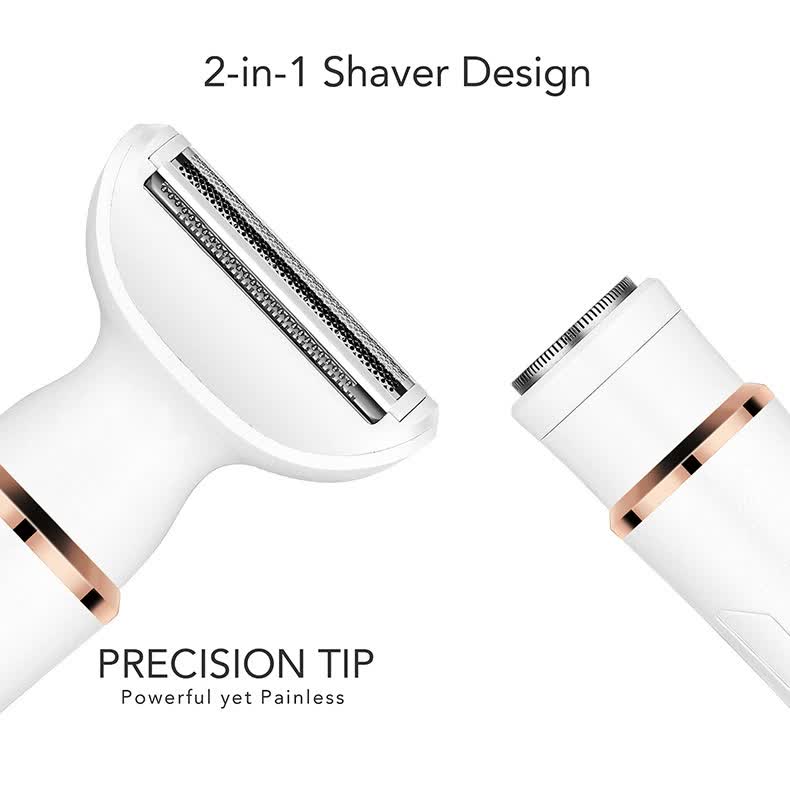 2-in-1 Electric Lady Shaver with Precision Tip
