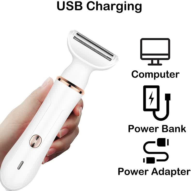 2-in-1 Electric Lady Shaver with Precision Tip