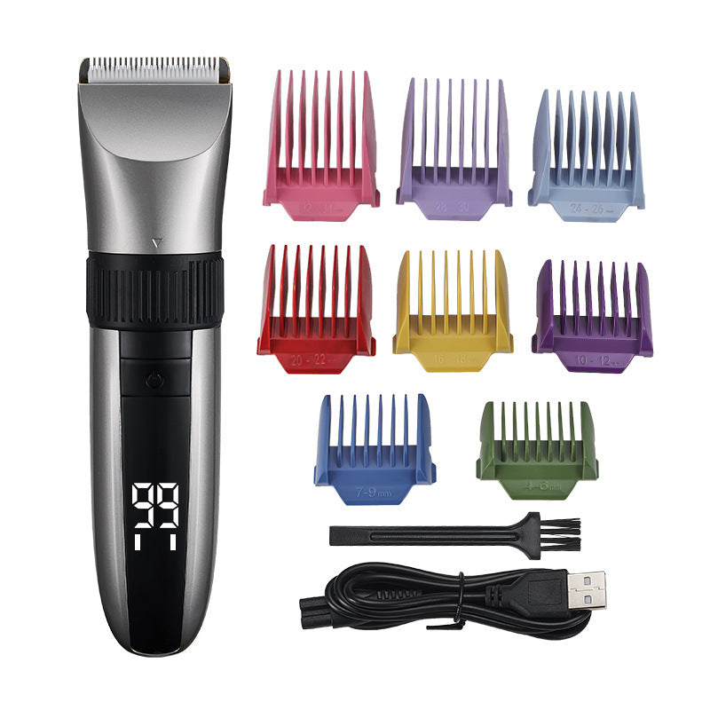 Cordless Electric Hair Clipper with LED Display