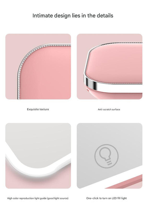 Compact Makeup Mirror with LED Light