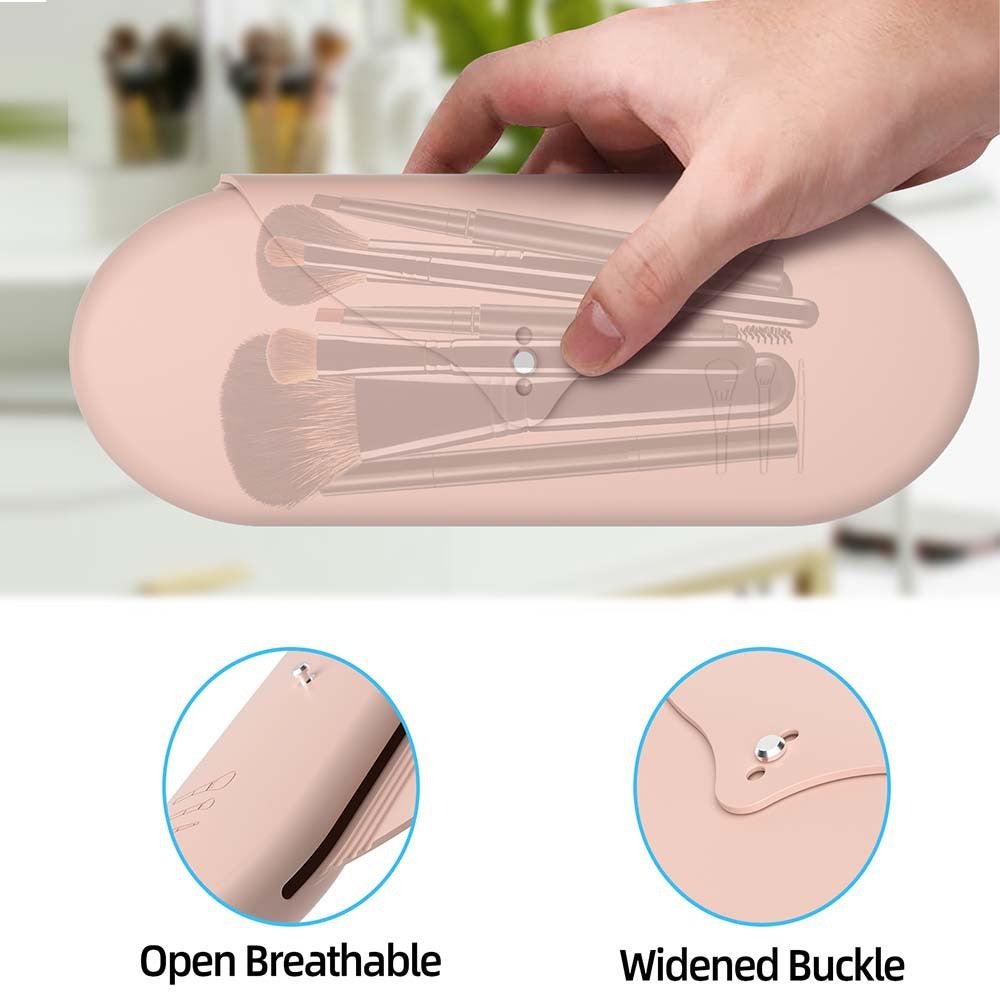2-Piece Silicone Makeup Brush Case