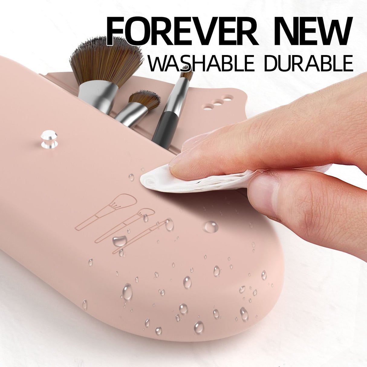 2-Piece Silicone Makeup Brush Case