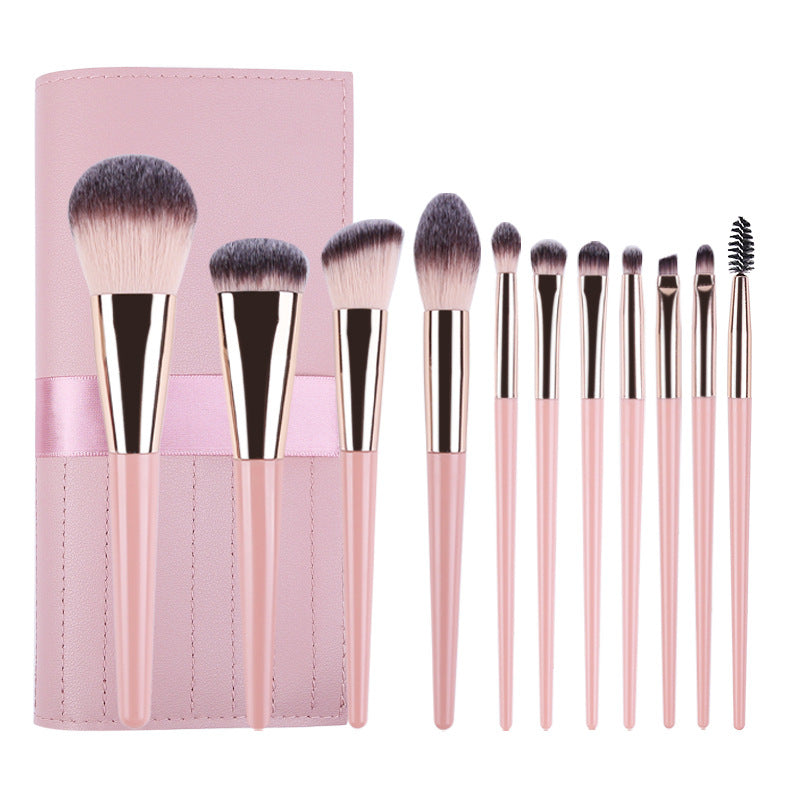 11-Piece Professional Makeup Brush Set with Travel Case