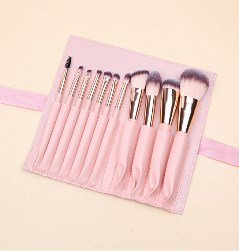 11-Piece Professional Makeup Brush Set with Travel Case