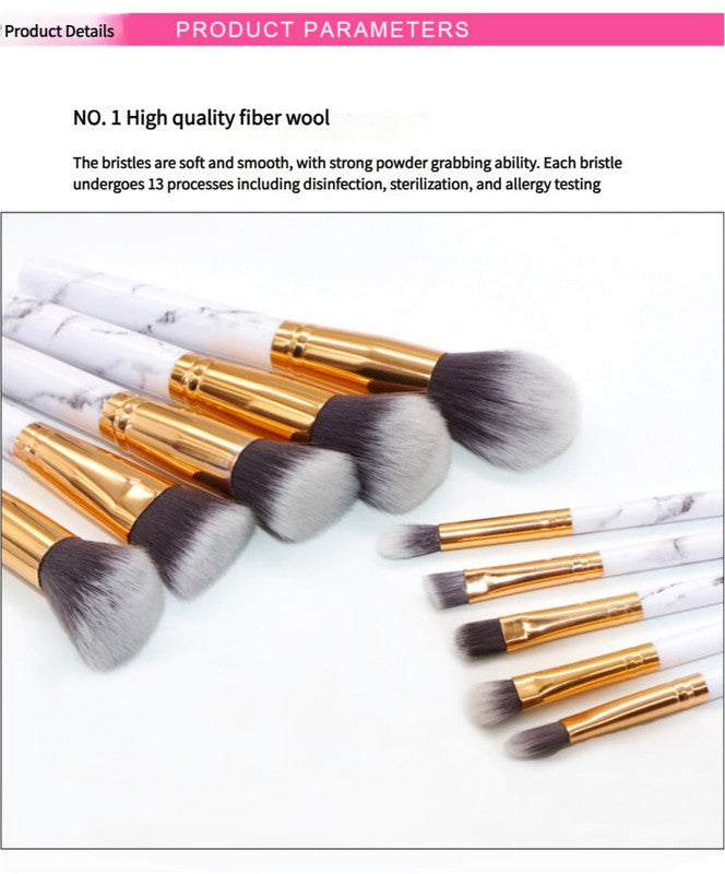 Marble Makeup Brush Set