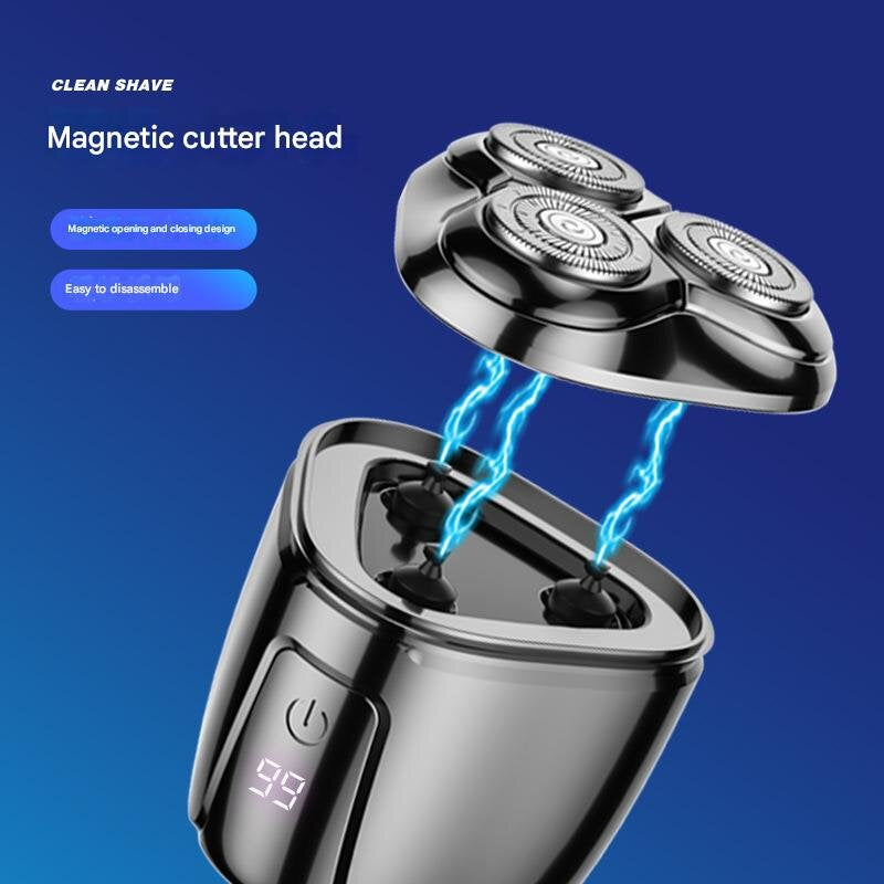 Compact Electric Rotary Shaver with LED Display