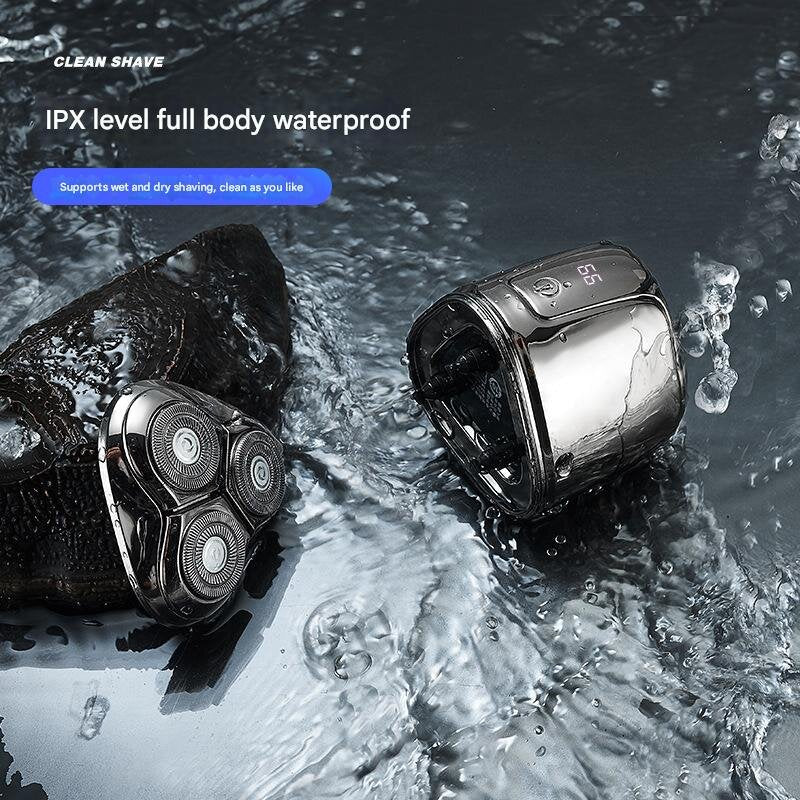 Compact Electric Rotary Shaver with LED Display
