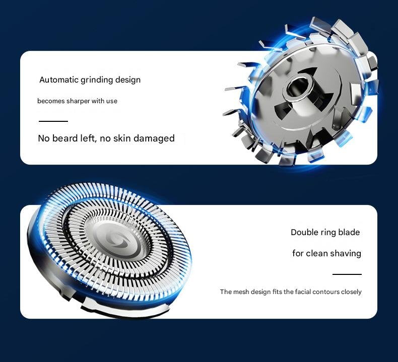 Compact Electric Rotary Shaver with LED Display