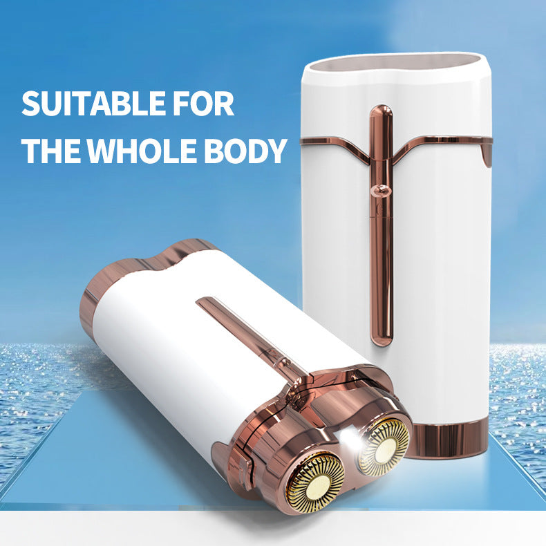 Mini Facial & Body Hair Remover - Rechargeable Dual-Head Lady Shaver