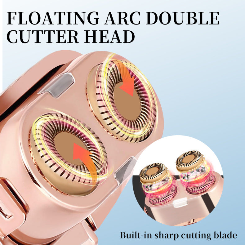 Mini Facial & Body Hair Remover - Rechargeable Dual-Head Lady Shaver
