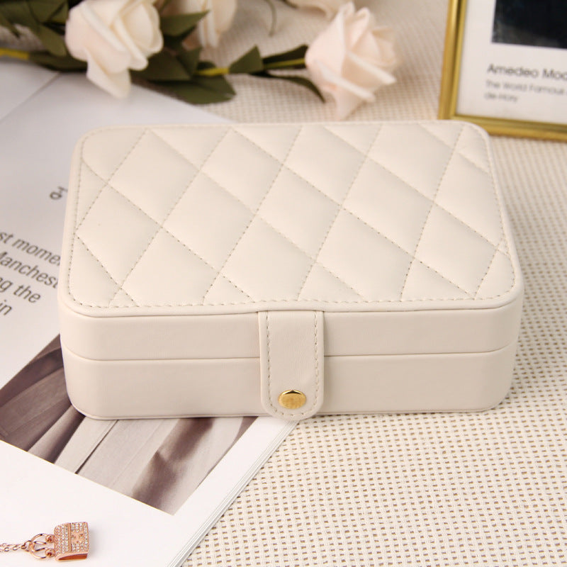 Portable Quilted Travel Jewellery Box