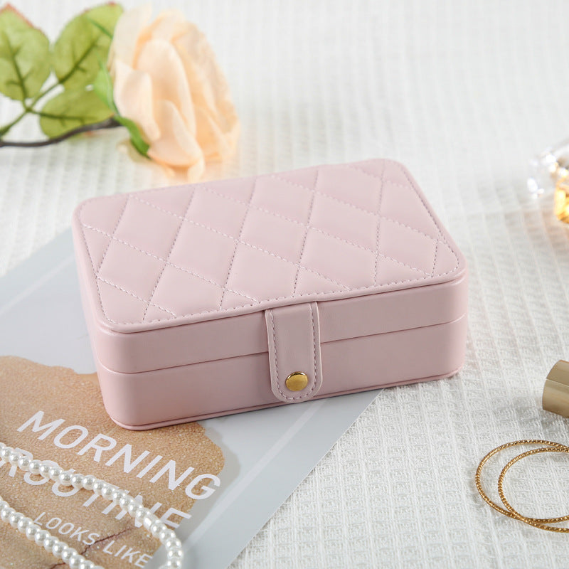 Portable Quilted Travel Jewellery Box