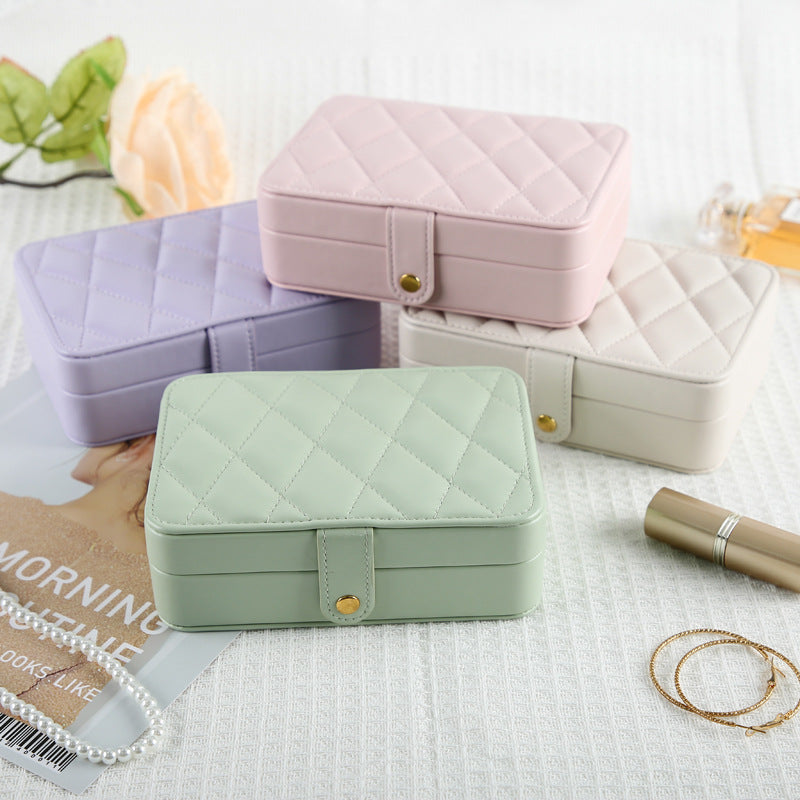 Portable Quilted Travel Jewellery Box