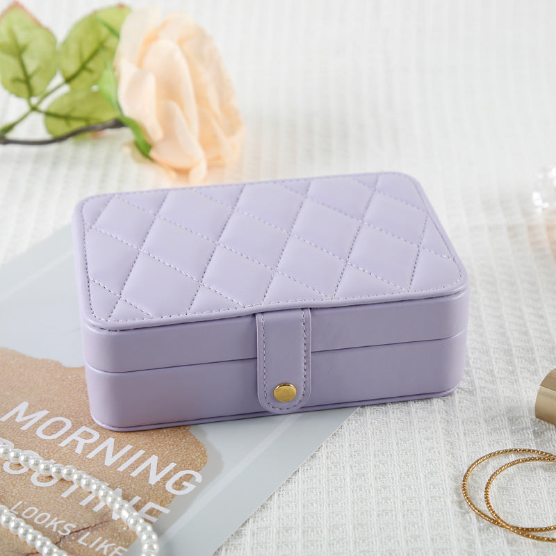 Portable Quilted Travel Jewellery Box