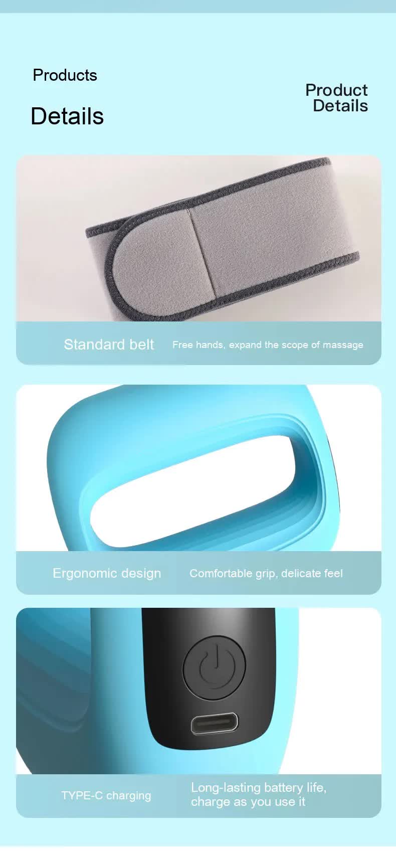 Portable Electric Ring Massager with Digital Display