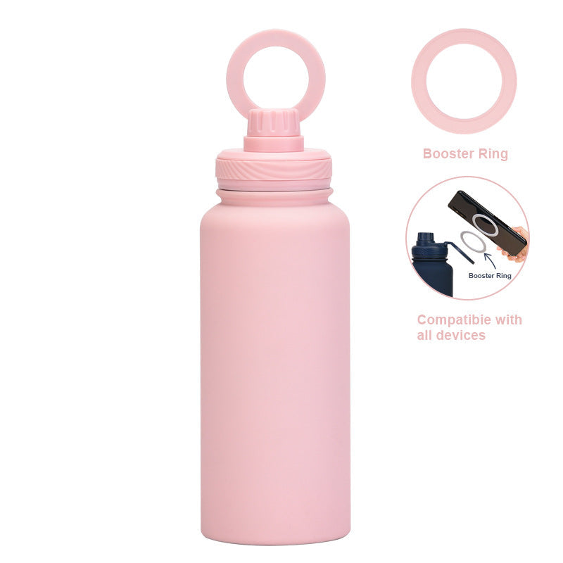 Stainless Steel Magnetic Phone Holder Water Bottle