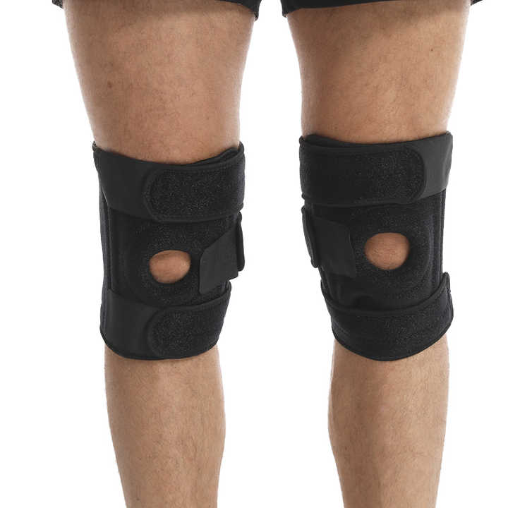 Adjustable Knee Brace Support with Dual Spring Stabilisers and Patella Gel Pad