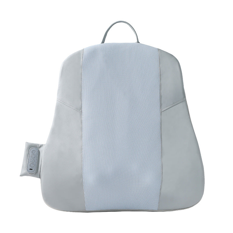 Slim Wireless Shiatsu Back Massager Cushion - Rechargeable Heated Massage Pad for Full Back Relief