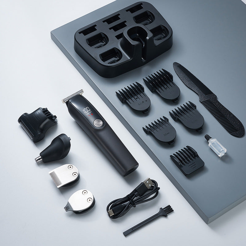 5-in-1 Professional Grooming Kit for Men, Cordless Hair Clipper and Beard Trimmer