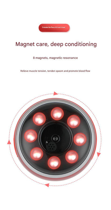 Smart Electric Cupping & Gua Sha Massager with Red Light Therapy & Magnetic Stones