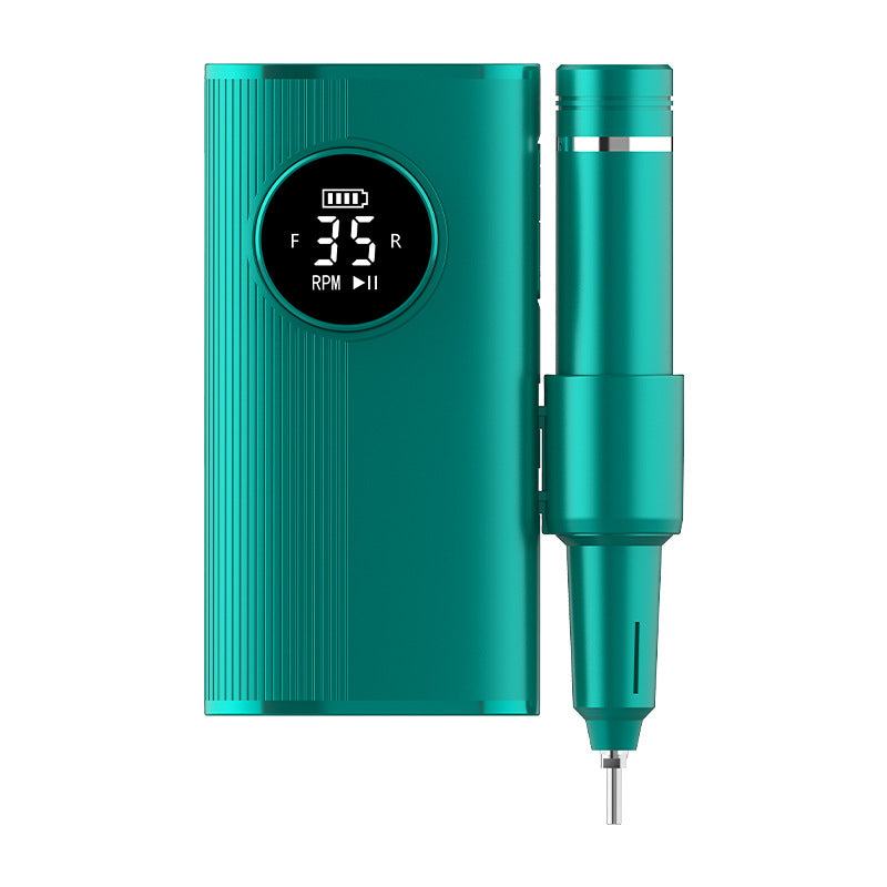 Professional Electric Nail Drill Machine Kit, 35000RPM Rechargeable with Power Bank Function