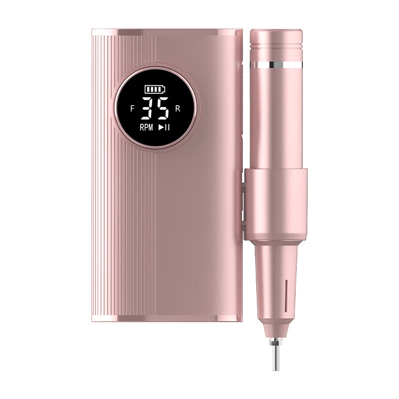 Professional Electric Nail Drill Machine Kit, 35000RPM Rechargeable with Power Bank Function