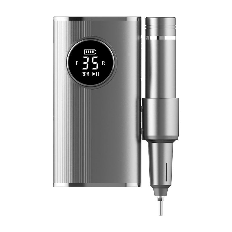 Professional Electric Nail Drill Machine Kit, 35000RPM Rechargeable with Power Bank Function