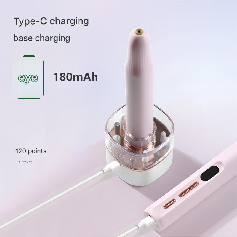 Portable Electric Nail Drill & Polishing Machine Kit with UV Lamp Base