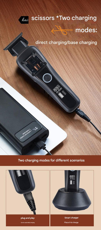 Professional Cordless Hair Clipper with Magnetic Motor