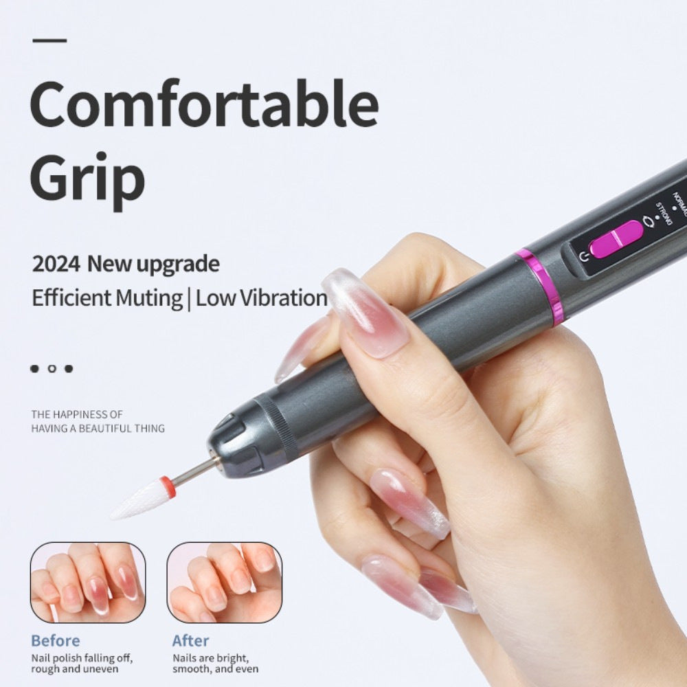 Professional Electric Nail Drill Pen Kit - Rechargeable Manicure & Pedicure Tool
