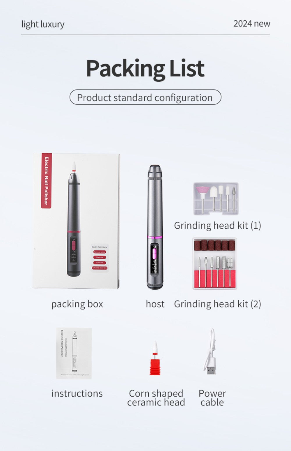 Professional Electric Nail Drill Pen Kit - Rechargeable Manicure & Pedicure Tool